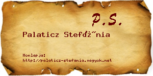 Palaticz Stefánia névjegykártya